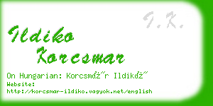 ildiko korcsmar business card